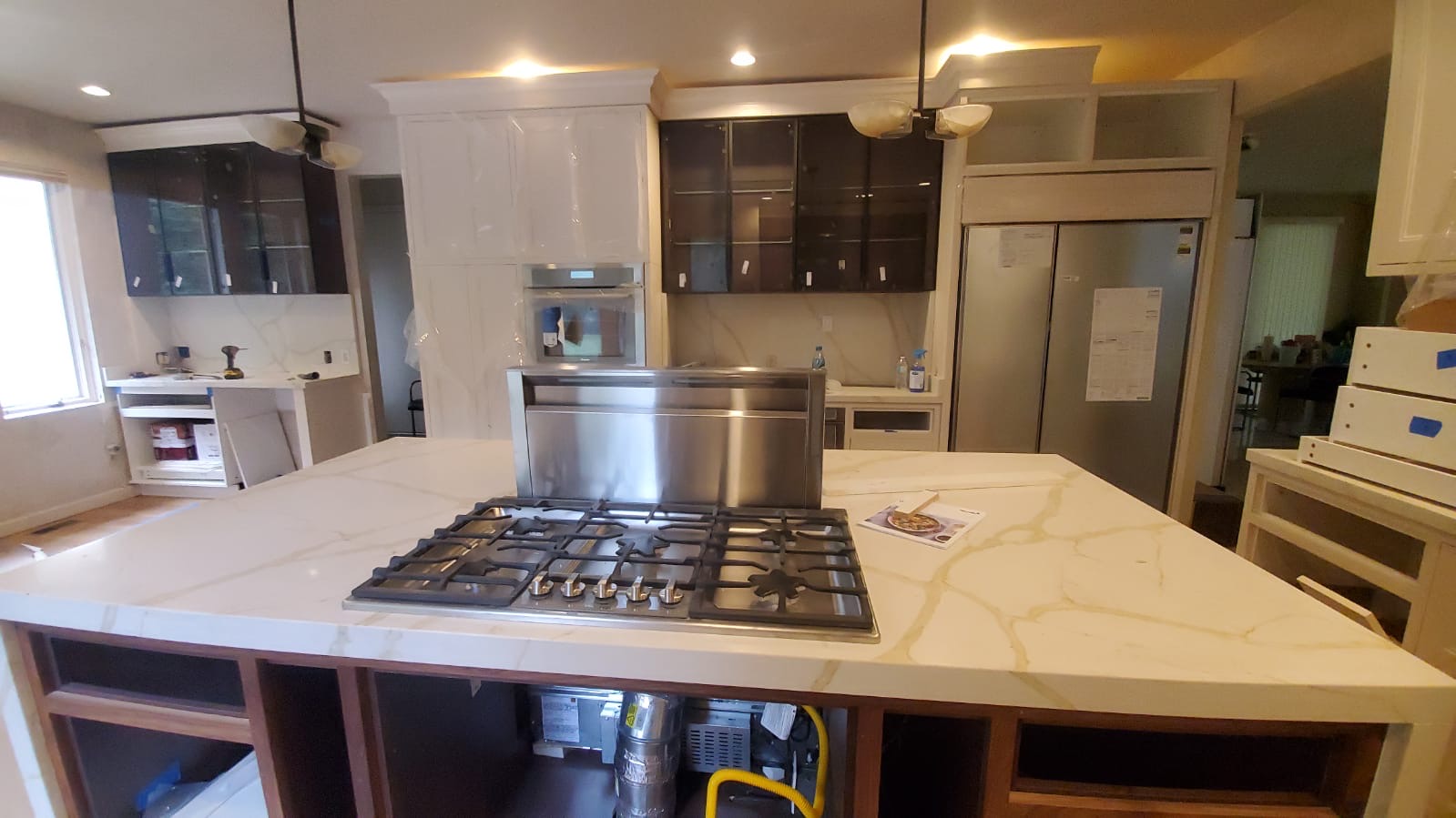 Kitchen countertop installation layout